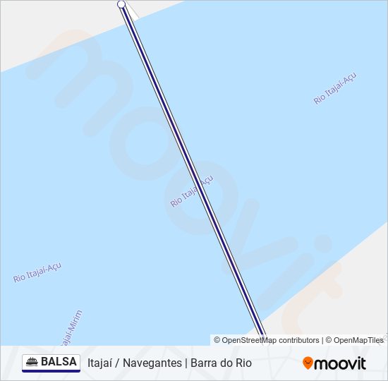 Mapa da linha BALSA de barca