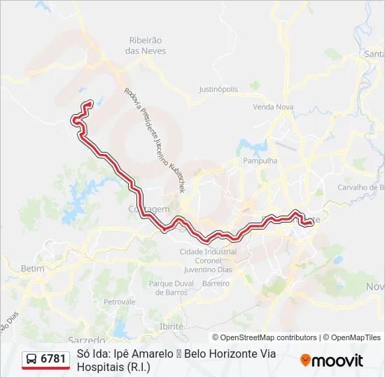 6781 Bus Line Map