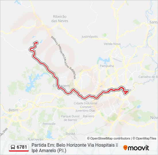 6781 Bus Line Map