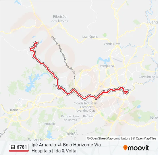 6781 Bus Line Map