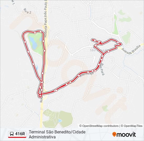 416R Ônibus Line Map