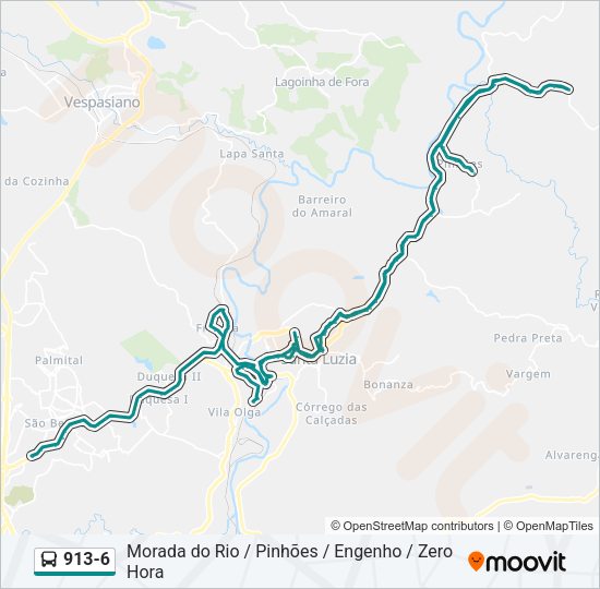 913-6 Bus Line Map