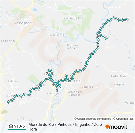 913-6 Bus Line Map