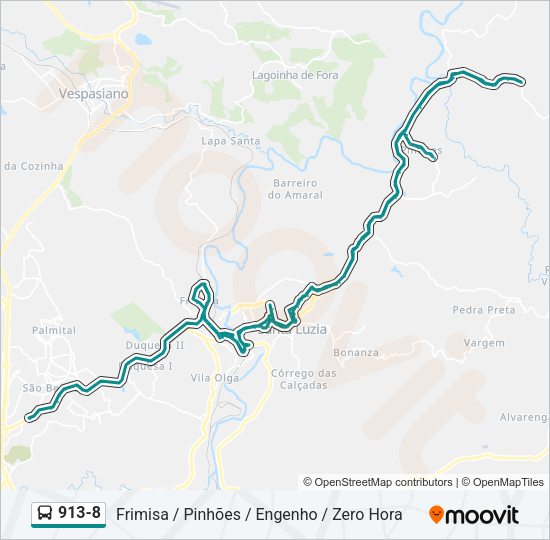 913-8 Bus Line Map