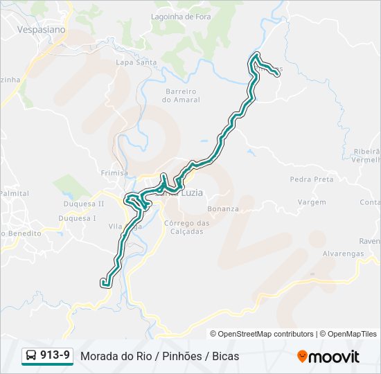 913-9 Bus Line Map