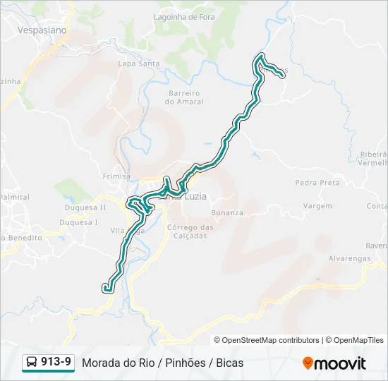 913-9 Bus Line Map