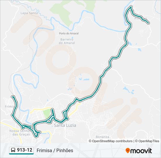 913-12 Bus Line Map
