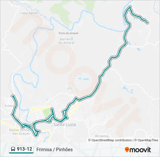 913-12 Bus Line Map