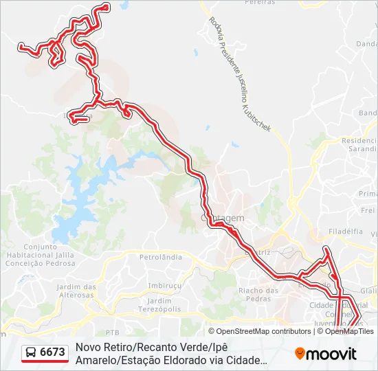6673 Bus Line Map
