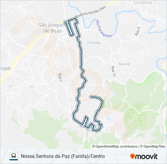 Mapa da linha  VERDE | EXPRESSINHO 0800 de ônibus