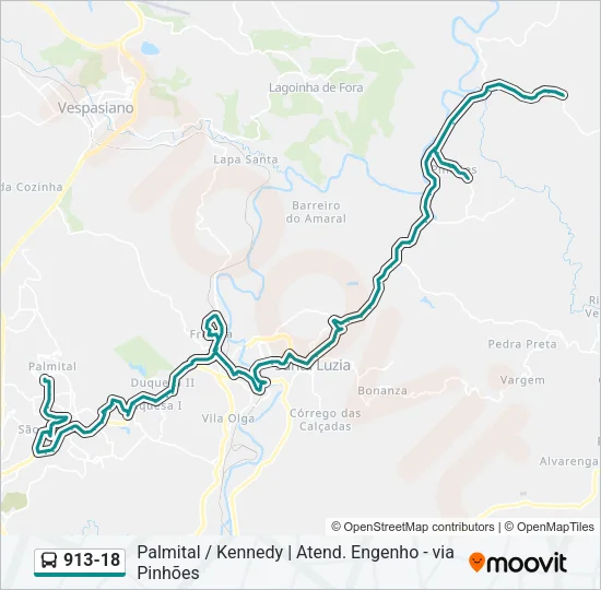 913-18 Bus Line Map