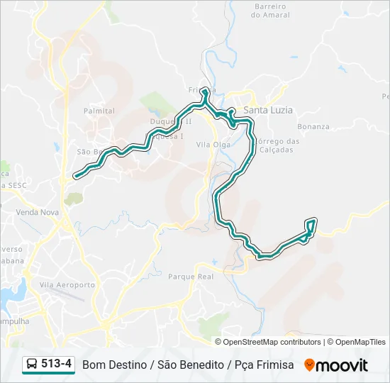 513-4 Bus Line Map