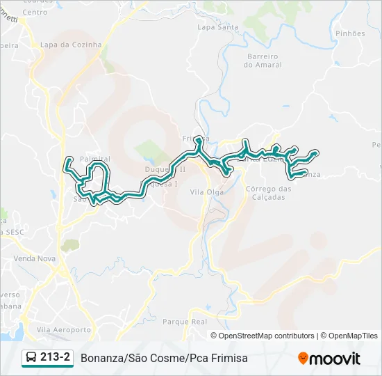 213-2 Bus Line Map