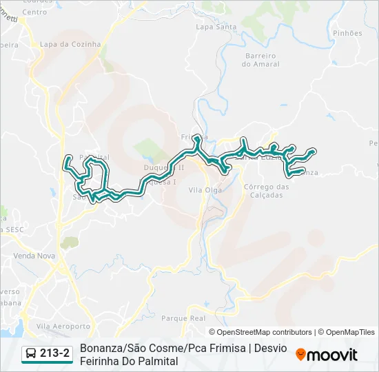 213-2 Bus Line Map