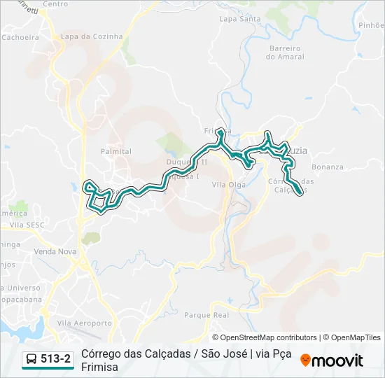513-2 Bus Line Map