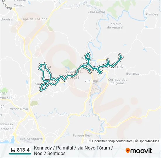 813-4 Bus Line Map
