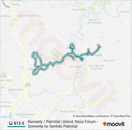 813-5 Bus Line Map