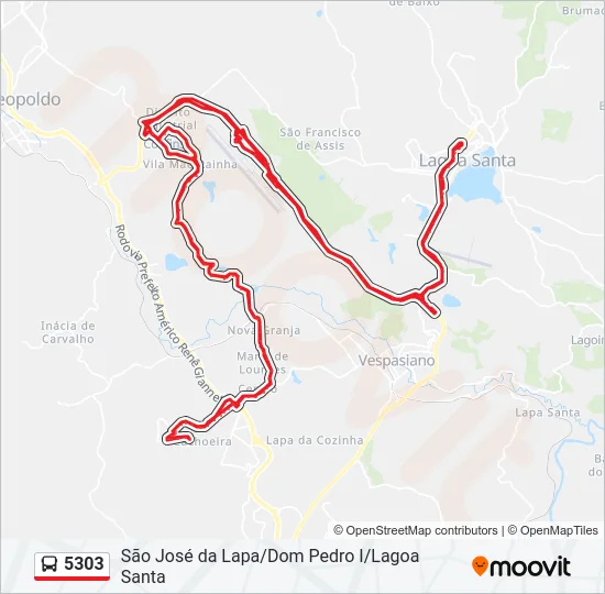 5303 Bus Line Map