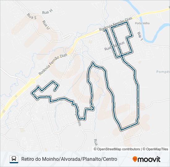 LINHA ROSA | EXPRESSINHO 0800 bus Line Map