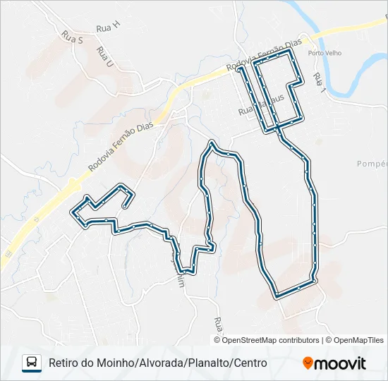 LINHA ROSA | EXPRESSINHO 0800 Bus Line Map
