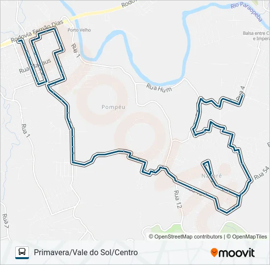 LINHA ROXA | EXPRESSINHO 0800 Bus Line Map