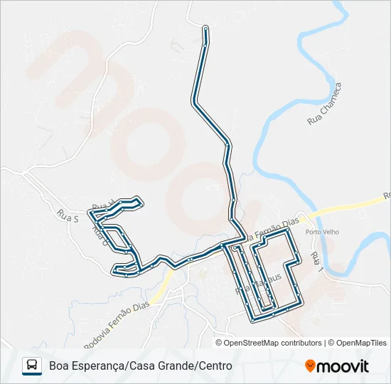 LINHA LARANJA | EXPRESSINHO 0800 Bus Line Map