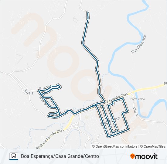 Mapa de LINHA LARANJA | EXPRESSINHO 0800 de autobús