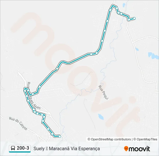 200-3 Bus Line Map