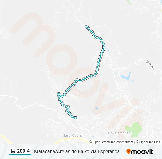 200-4 Bus Line Map