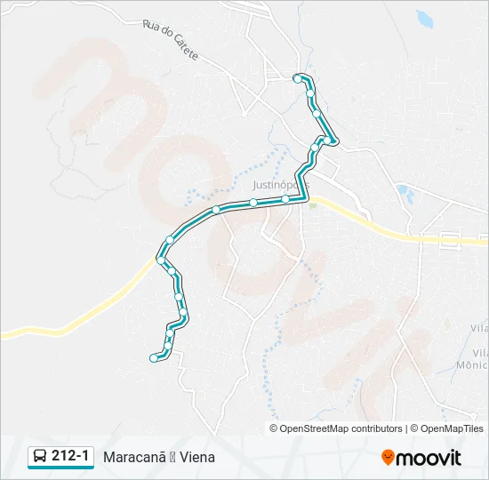 212-1 Bus Line Map