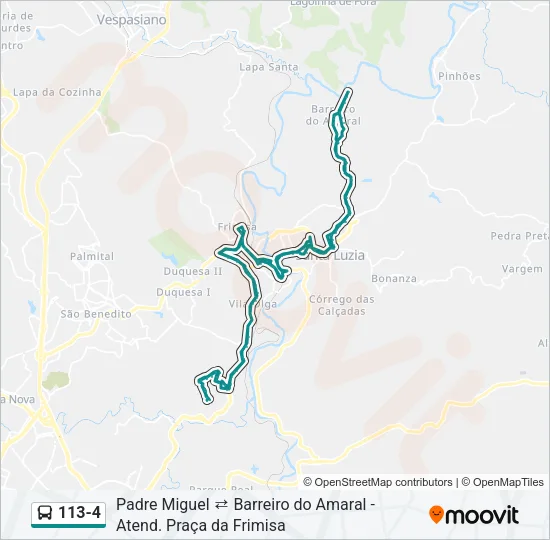 113-4 Bus Line Map