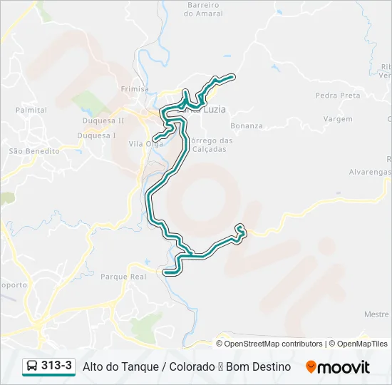 313-3 Bus Line Map