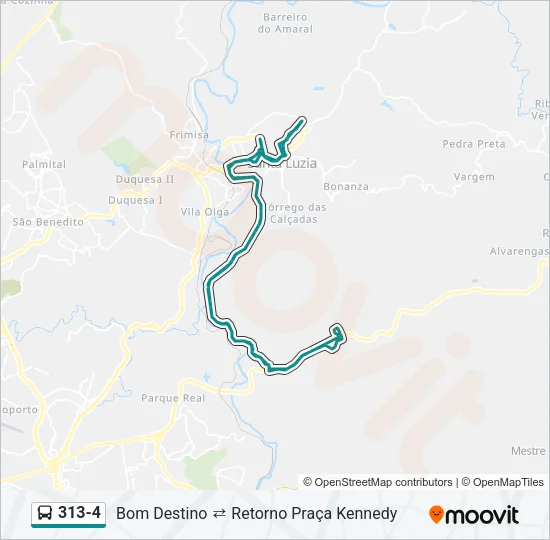 313-4 Bus Line Map