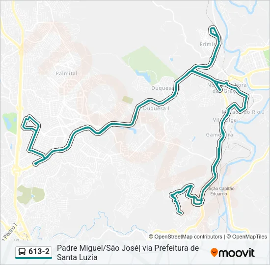 613-2 Bus Line Map