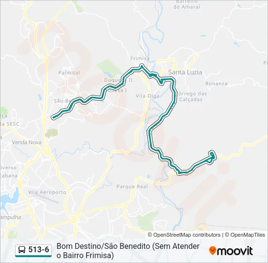 513-6 Bus Line Map