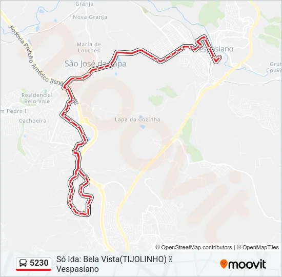 5230 Bus Line Map