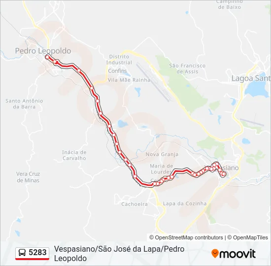 5283 Bus Line Map