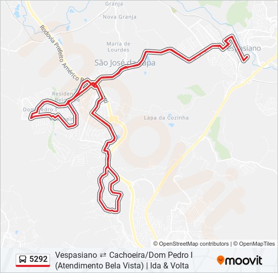 5292 bus Line Map