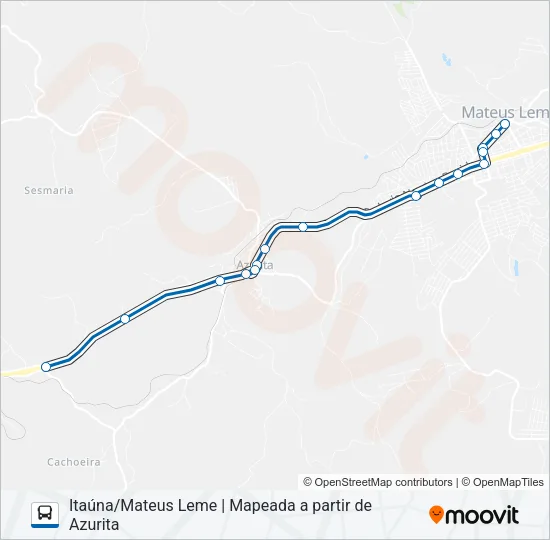 ITAUNA 3805 Bus Line Map