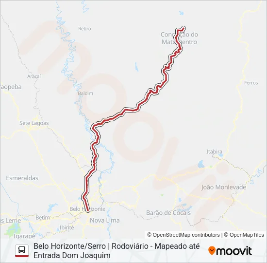 SERRO 1080.B Bus Line Map