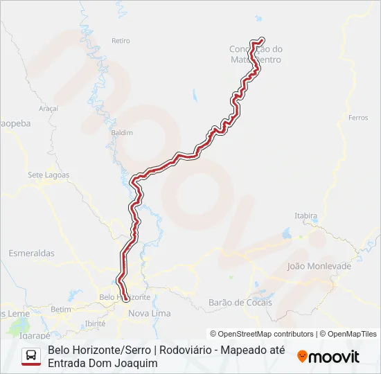 SERRO 1080.B Bus Line Map
