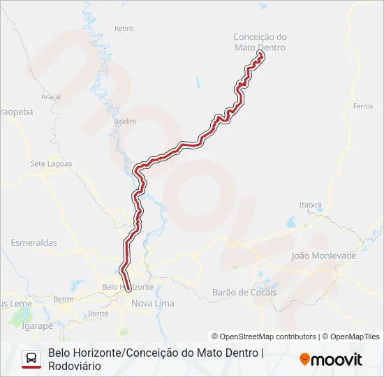 SERRO 1080.1 Bus Line Map