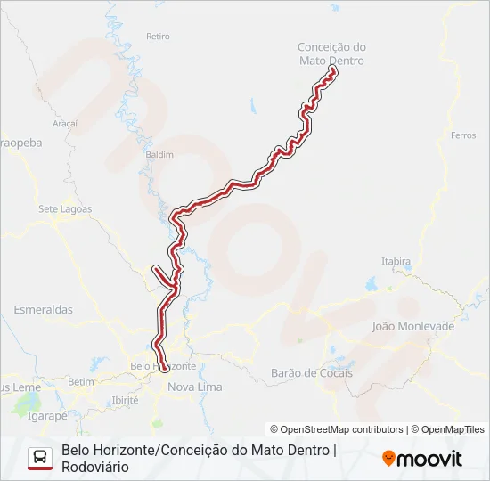 SERRO 1080.1 Bus Line Map