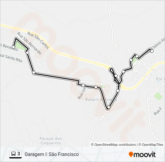 3 Bus Line Map