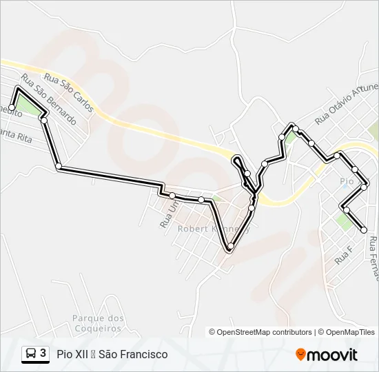 3 Bus Line Map