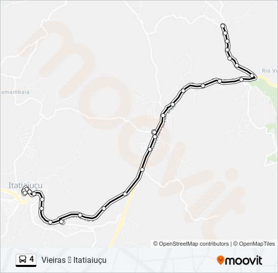 Mapa da linha 4 de ônibus