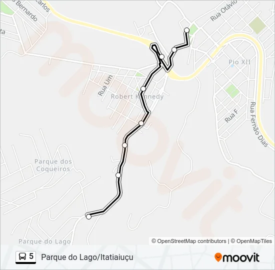 5 Bus Line Map