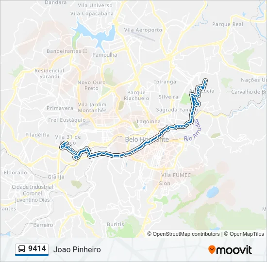 9414 Bus Line Map