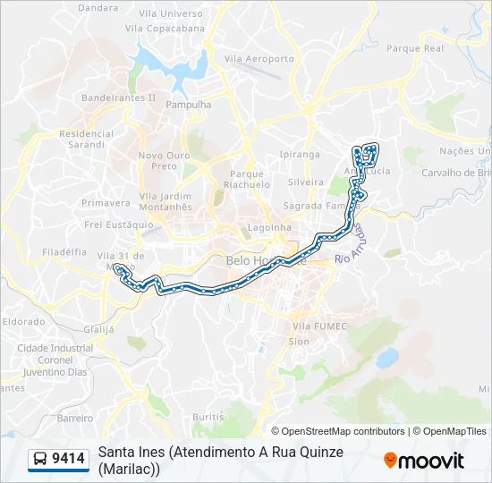 9414 Bus Line Map