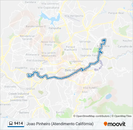 9414 Bus Line Map
